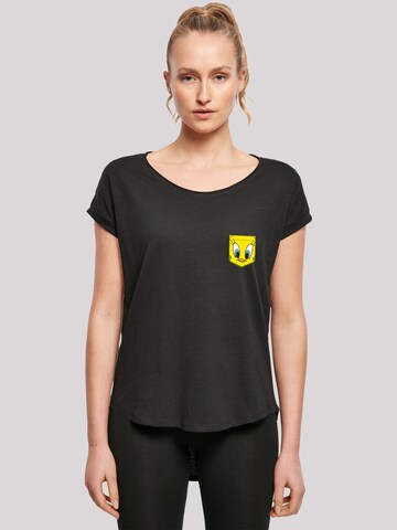 F4NT4STIC Shirt 'Looney Tunes Tweety Pie Face' in Black: front
