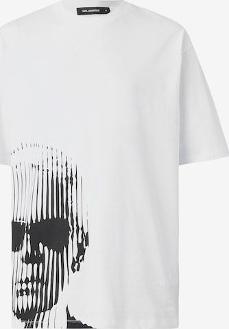balta Karl Lagerfeld Marškinėliai: priekis