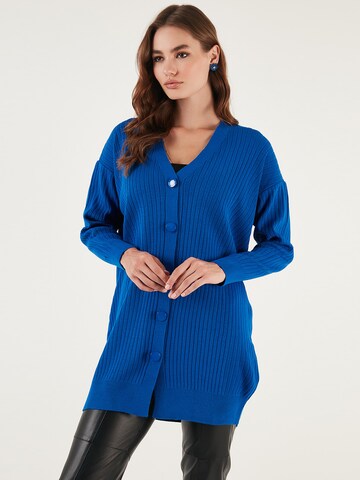 LELA Knit Cardigan in Blue