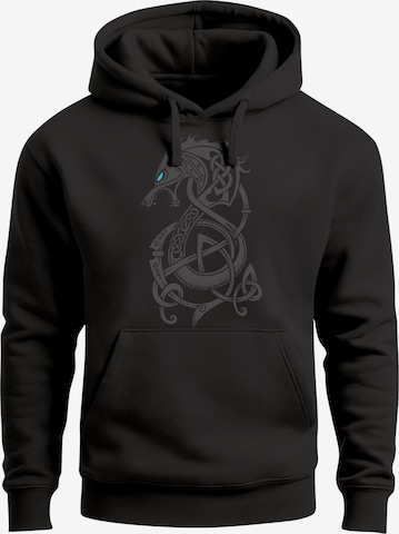 Neverless Sweatshirt 'Fenrir Odin' in Black: front