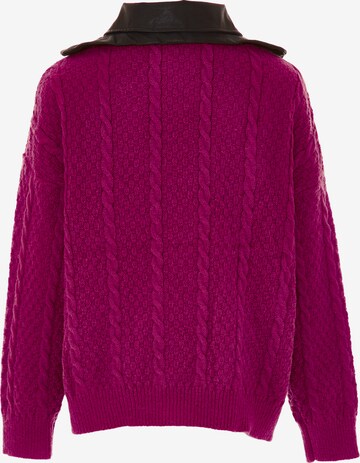 NAEMI Knit Cardigan in Purple