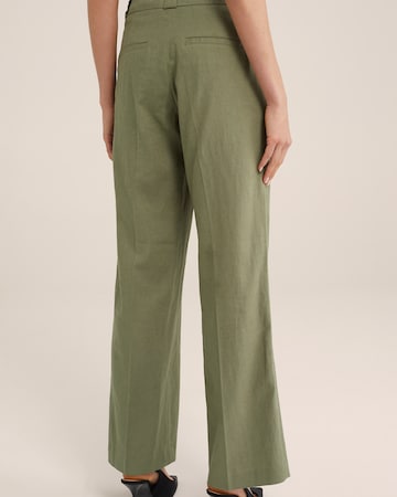 WE Fashion - Pierna ancha Pantalón de pinzas en verde