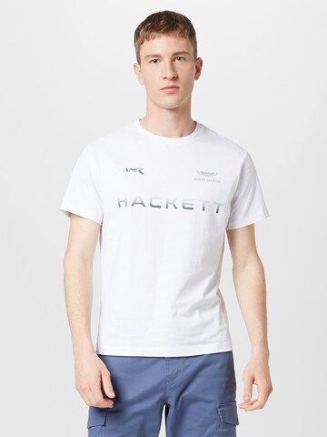 Tricou de la Hackett London pe alb: față