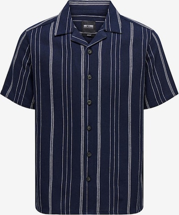 Only & Sons Regular fit Button Up Shirt 'TREV' in Blue: front