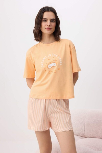 Trendyol Shorty i XS i orange / hvid, Produktvisning