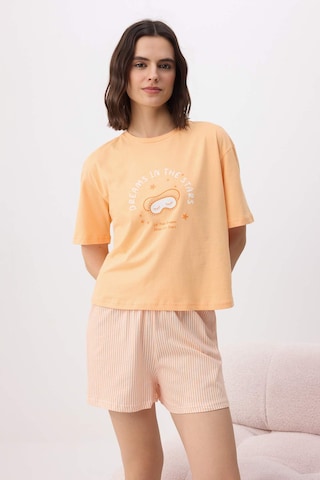 Trendyol - Pijama de pantalón corto en naranja