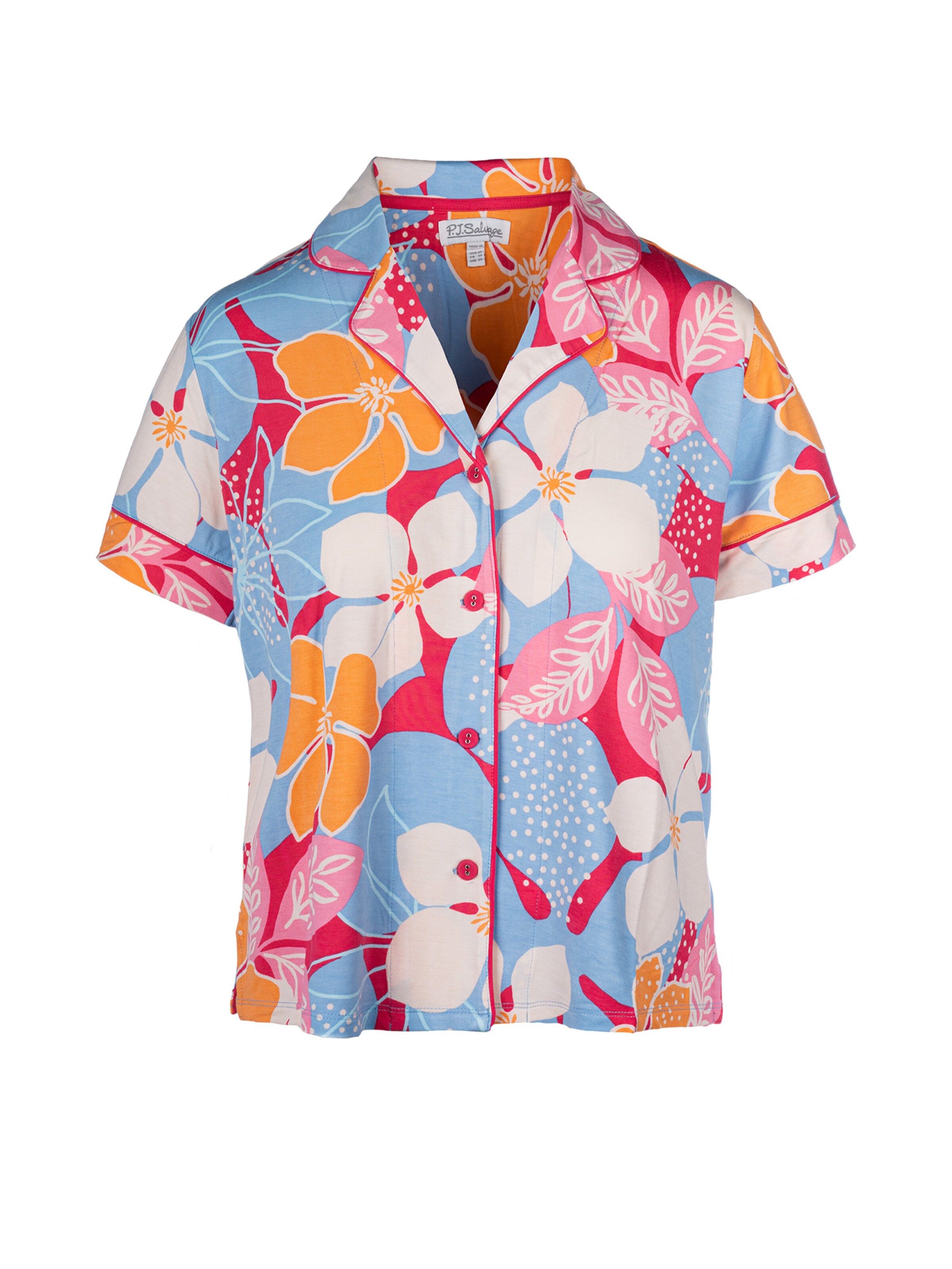PJ Salvage Pajama shirt ' Tropical Dreams ' in Mixed colours: front