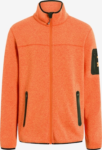 Sea Ranch Fleece Jacket 'Sidney' in Orange: front