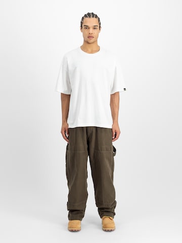 ALPHA INDUSTRIES T-shirt i vit