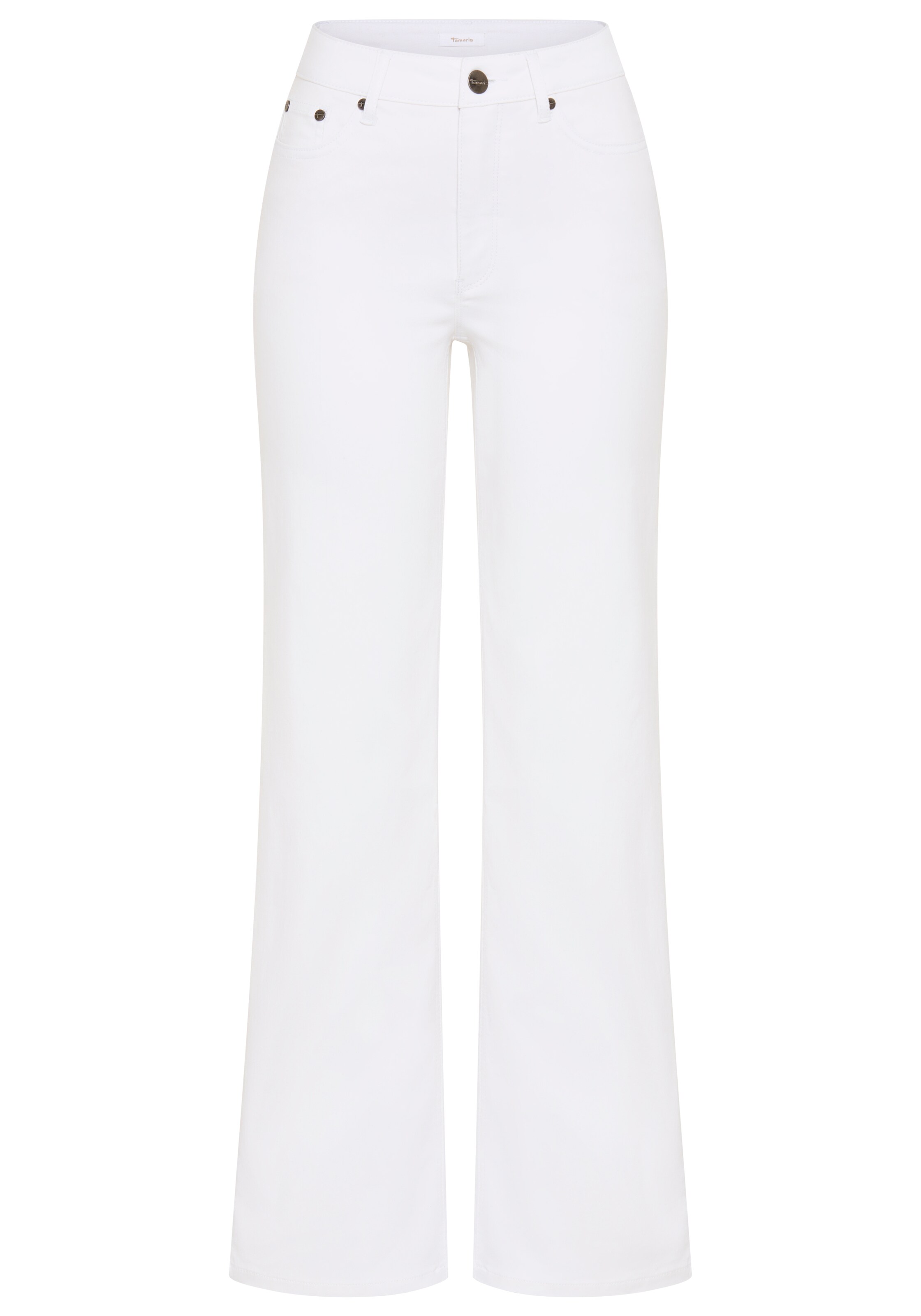 Tamaris Wide Leg Jeans in Weiß: Vorderseite