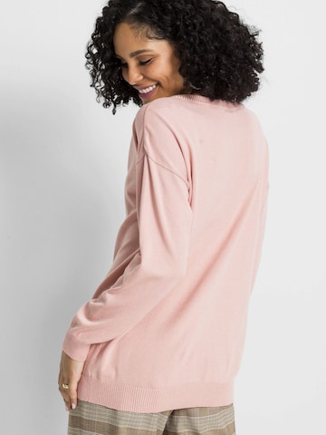 Pull-over oversize bonprix en rose