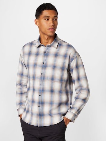 NN07 Regular fit Button Up Shirt 'Deon Western' in Grey: front