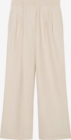 Marc O'Polo - Pierna ancha Pantalón plisado en beige: frente