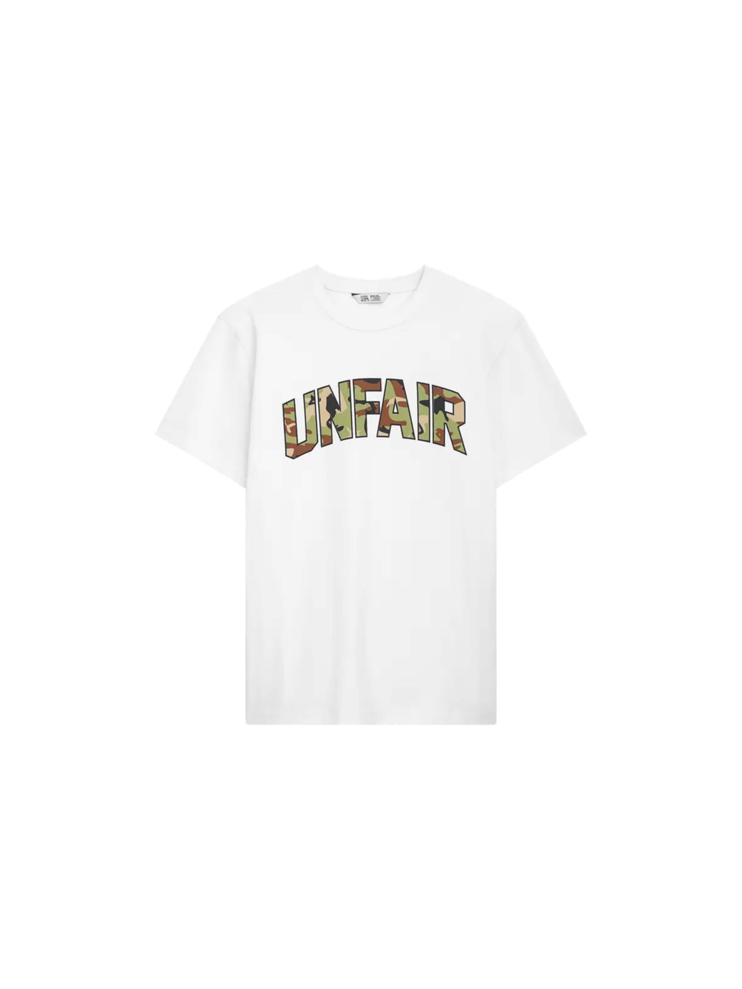 Unfair Athletics T-Shirt 'Woodland' in Weiß: Vorderseite