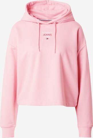 Tommy Jeans Sweatshirt 'ESSENTIAL' in Pink: predná strana