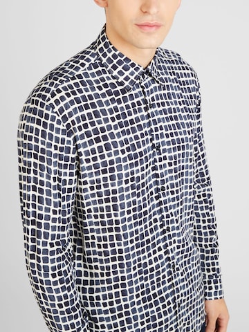 HUGO Red Regular fit Button Up Shirt 'Ermo' in Blue
