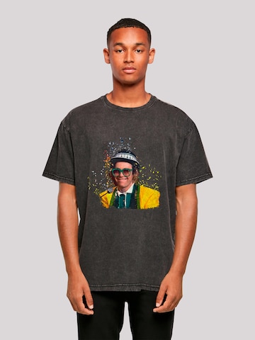 T-Shirt 'TV Times Elton John At The Piano 1977' F4NT4STIC en noir : devant