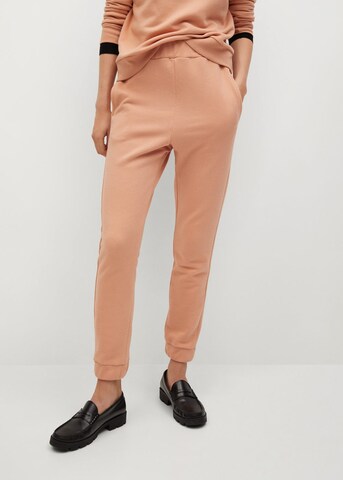 MANGO Normalny krój Spodnie 'Rivi-A' w kolorze różowy: przód