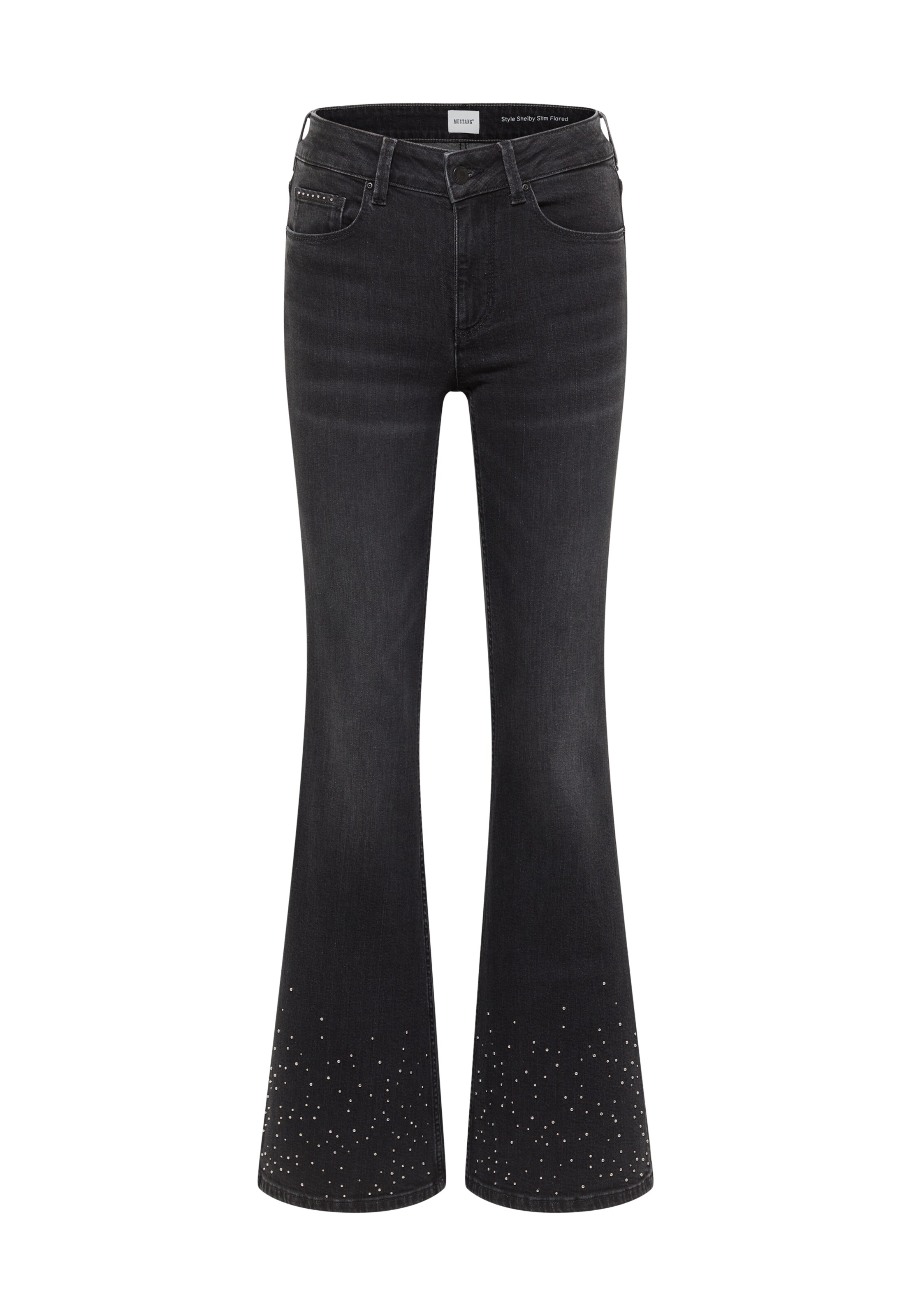 MUSTANG Flared Jeans 'Shelby ' in Black: front