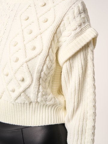 ABOUT YOU x Laura Giurcanu Sweater 'Melanie' in White