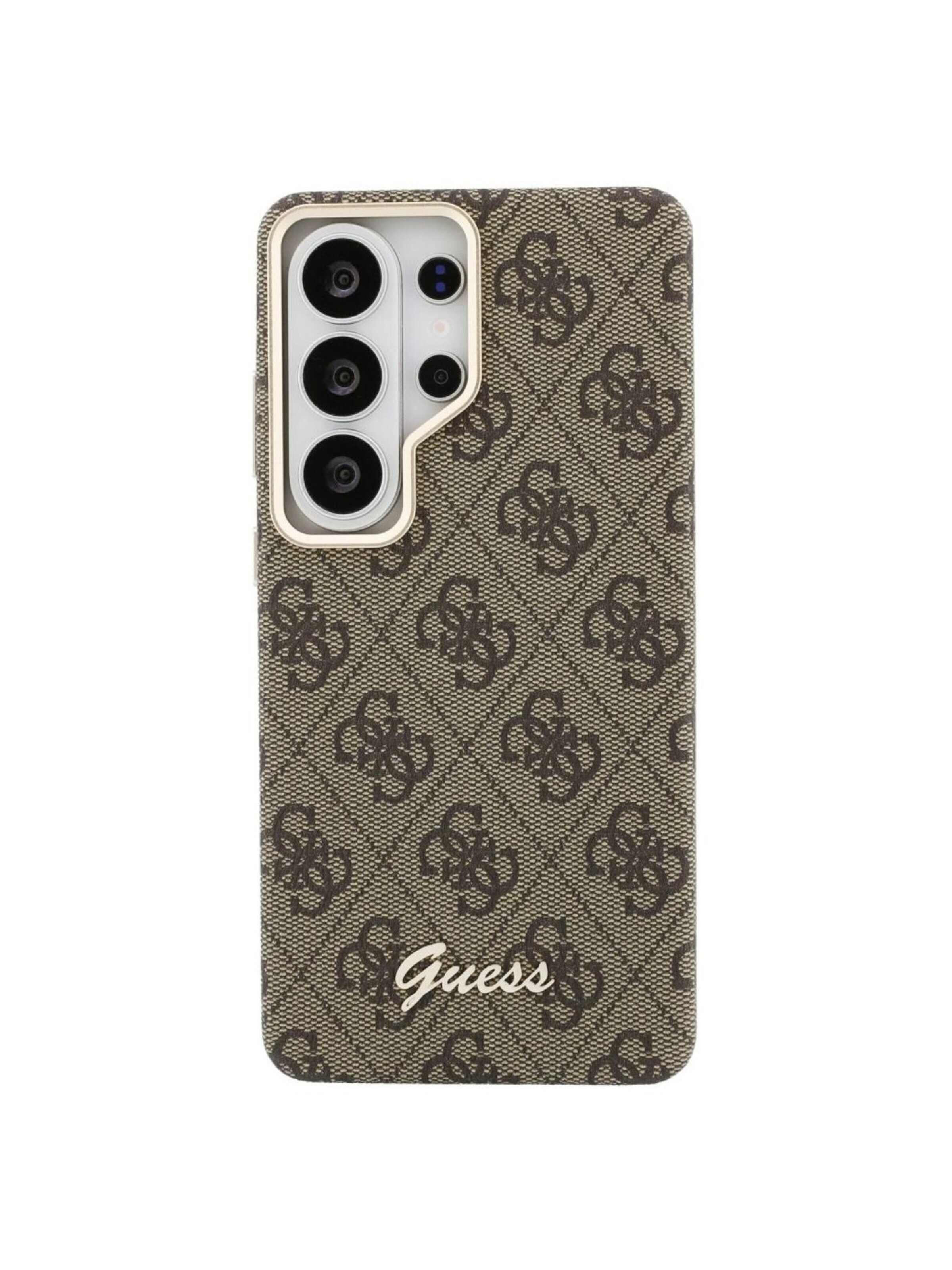 GUESS Smartphone Case 'Guess 4G Script MagSafe for Samsung Galaxy S26 Ultra' in Brown: front