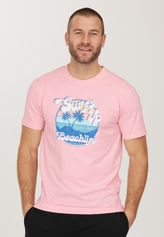 Cruz Shirt 'Beachlife' in Roze: voorkant