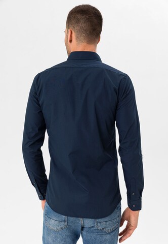 Jimmy Sanders Slim Fit Hemd in Blau