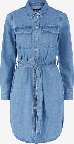 Robe-chemise 'Osalina' PIECES en bleu : devant