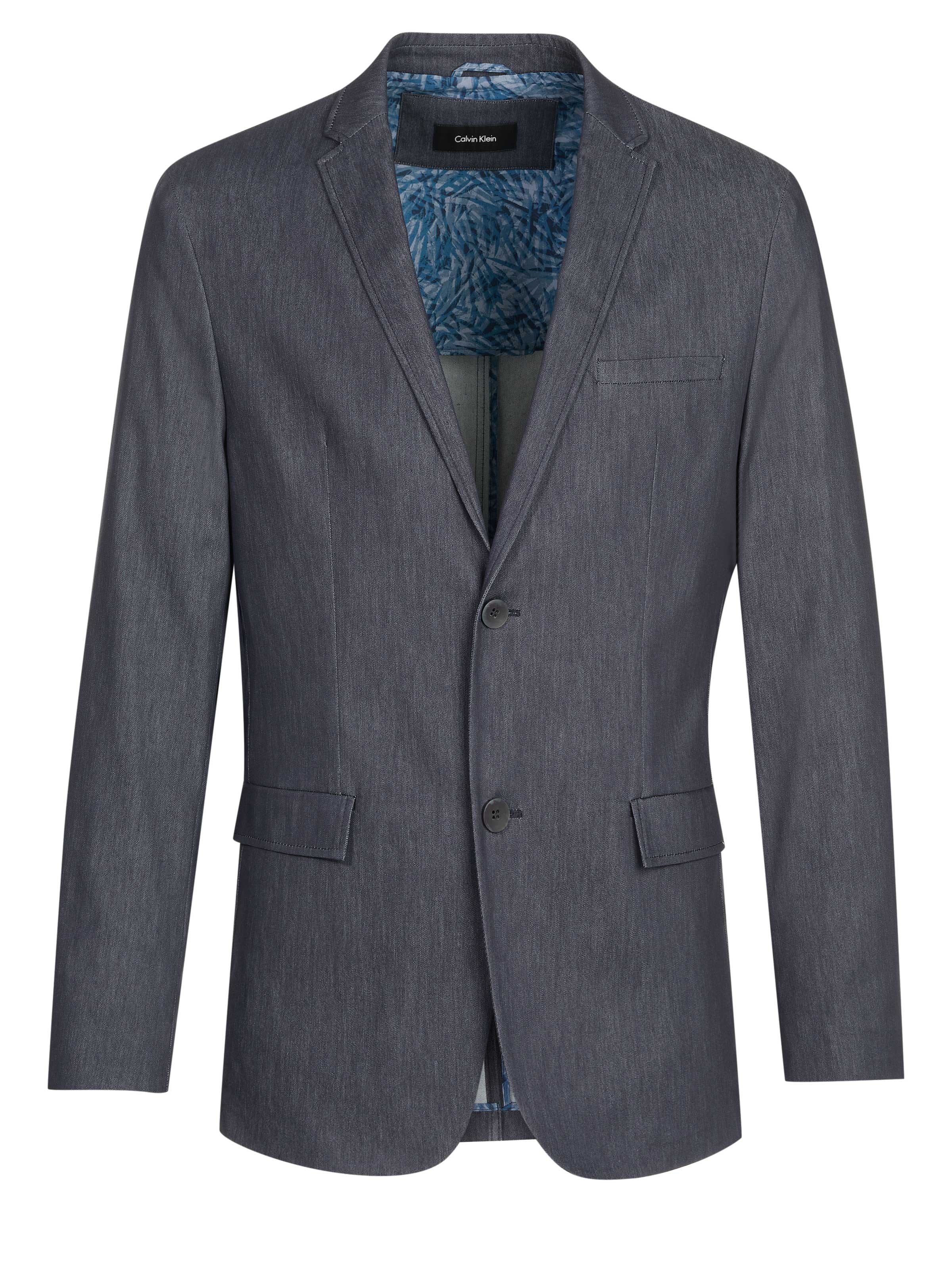 Calvin Klein Regular fit Business Blazer in Grey: front
