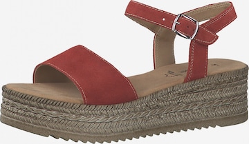 s.Oliver Strap Sandals in Red: front