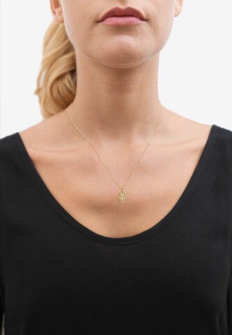 Elli DIAMONDS Necklace 'Hamsa Hand' in Gold: front