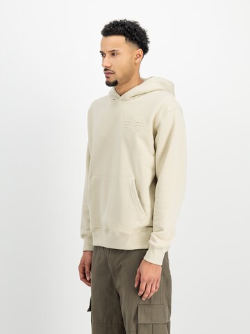ALPHA INDUSTRIES Sweatshirt in Beige: Vorderseite