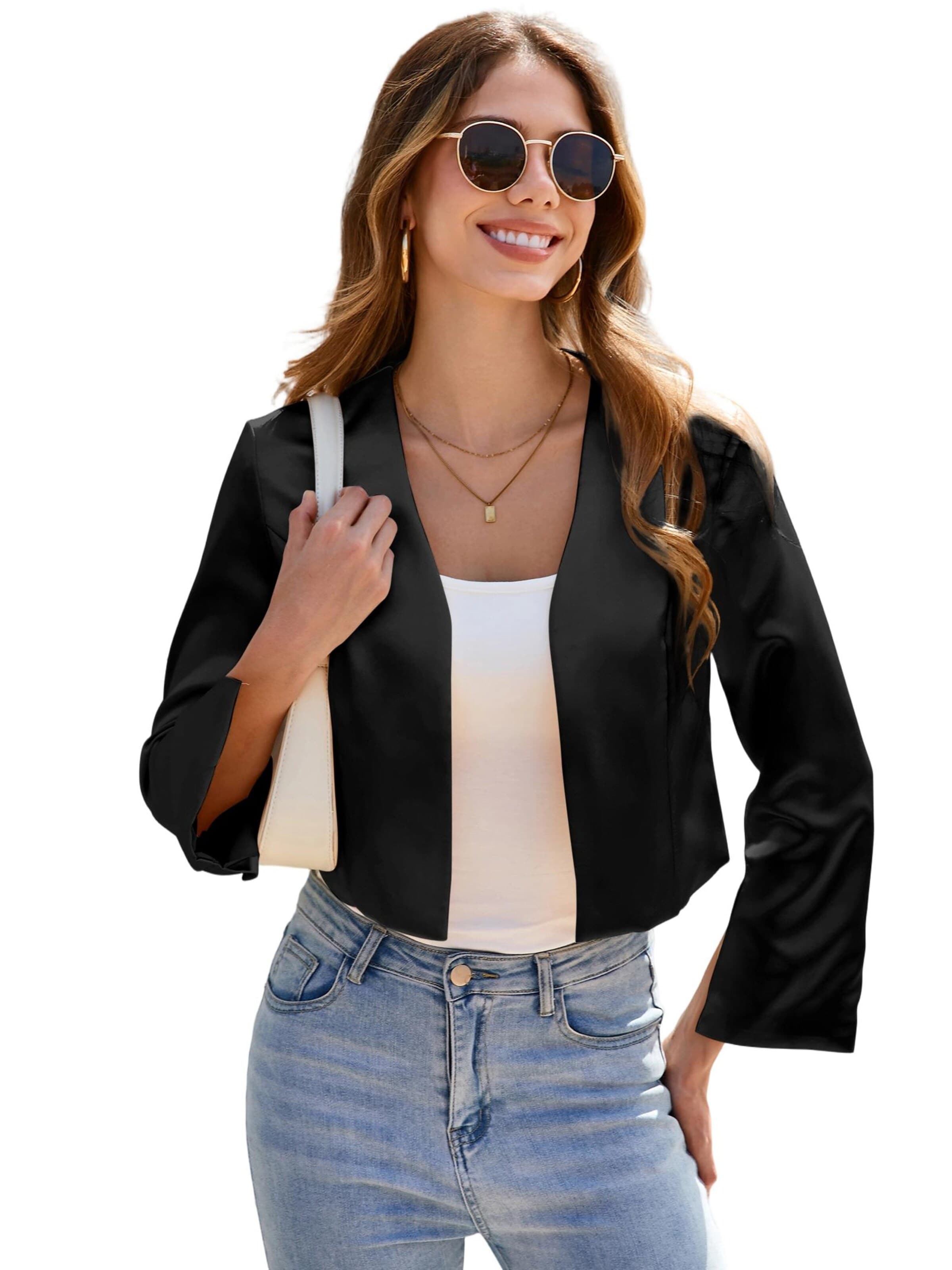 Yesfashion Marynarka w kolorze czarny