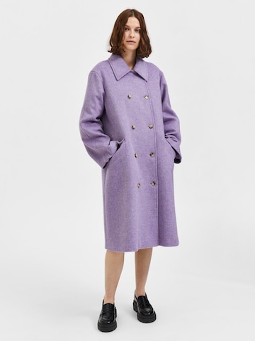 SELECTED FEMME Between-Seasons Coat in Purple