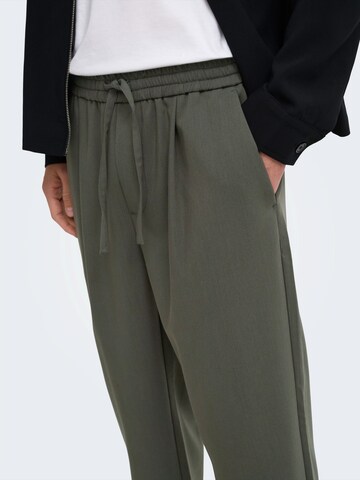 Only & Sons Loose fit Pleat-front trousers 'ONSWILL' in Grey
