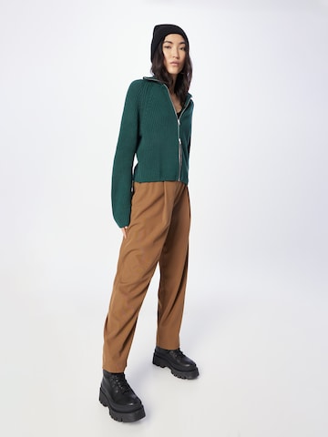 WEEKDAY Loose fit Pleat-front trousers 'Terra' in Brown