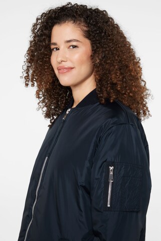 SENSES.THE LABEL Lange Jacke im Blouson-Stil in Blau