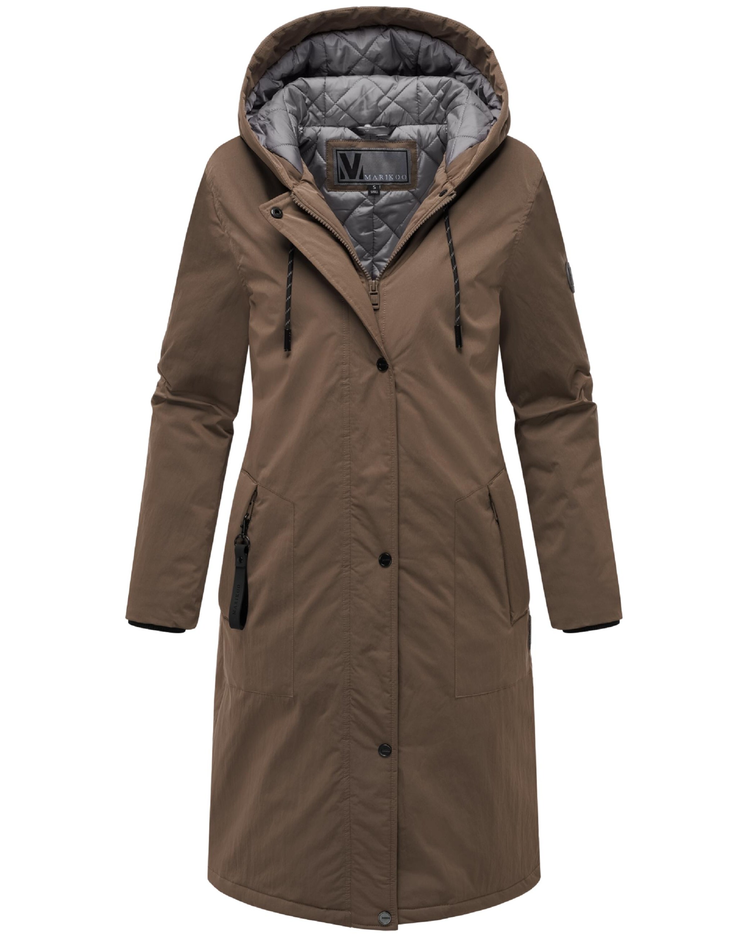 Palton de primăvară-toamnă de la MARIKOO pe maro