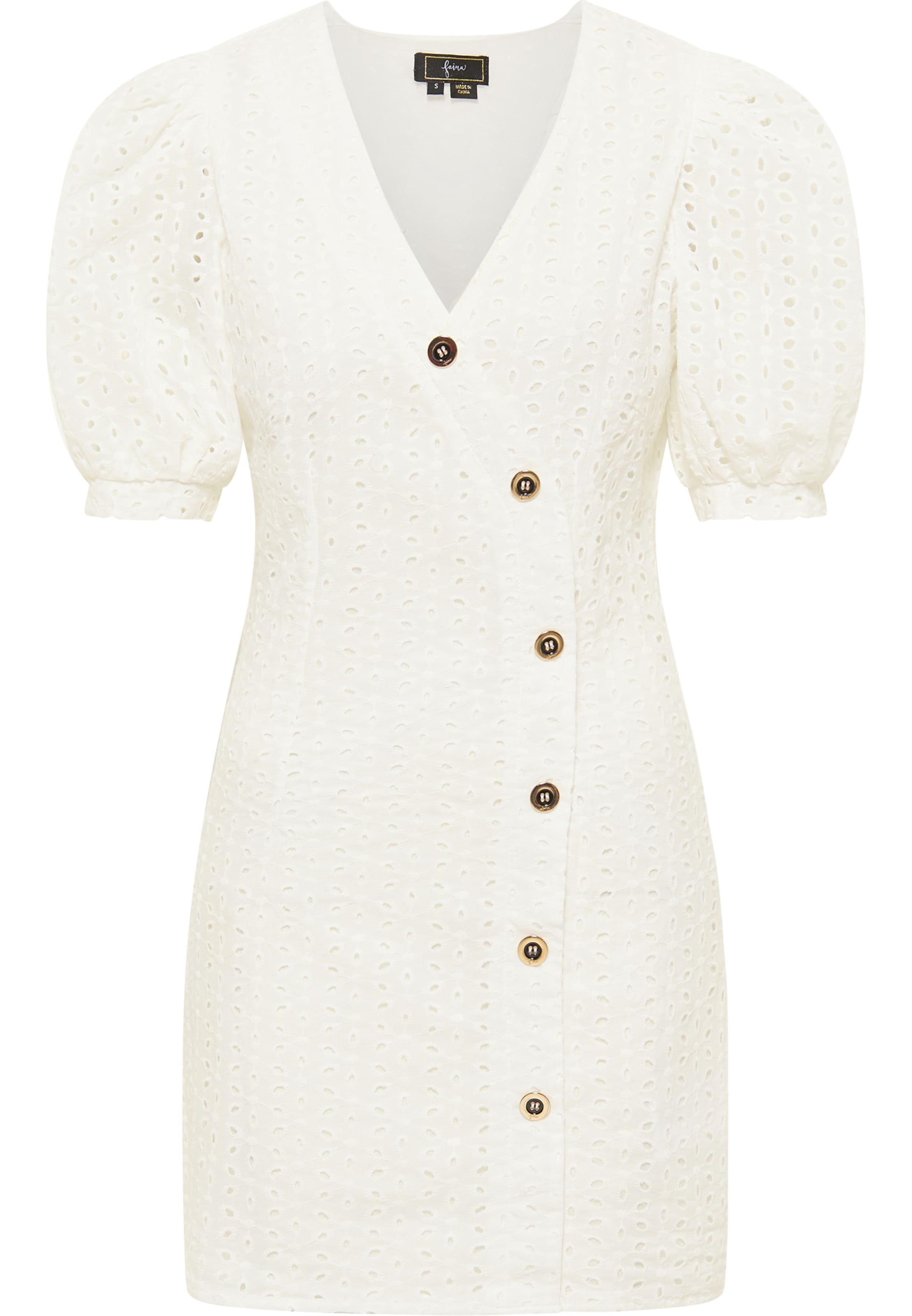 Robe-chemise 'Koosh' faina en blanc : devant