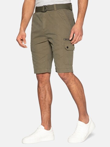 Threadbare Regular Cargo Pants 'Propane' in Green: front