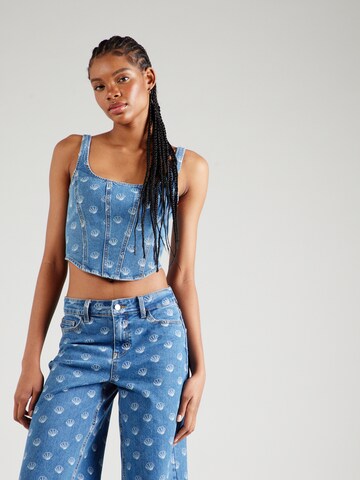 florence by mills exclusive for ABOUT YOU Top 'Sun-Kissed' in Blau: Vorderseite