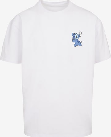 F4NT4STIC Shirt 'Disney Lilo And Stitch' in Wit: voorkant