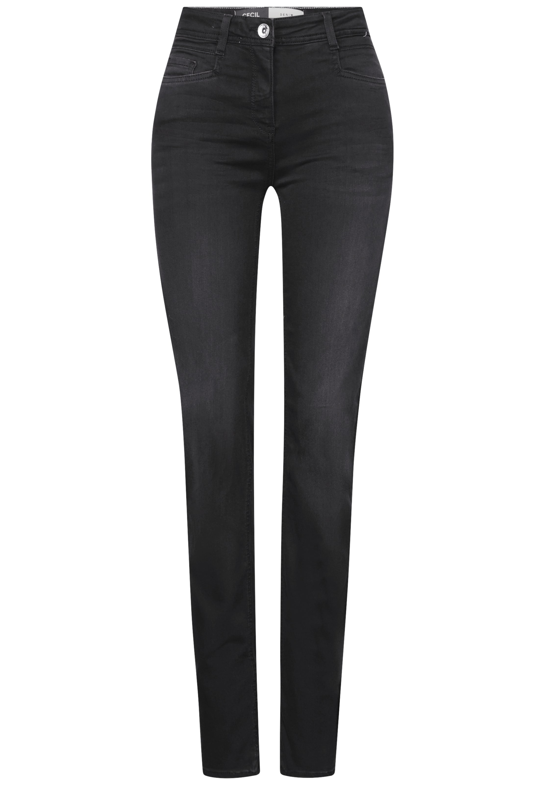 CECIL Slimfit Jeans in Schwarz: Vorderseite