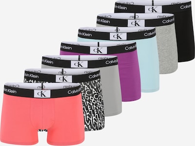 Calvin Klein Underwear Boxershorts in aqua / grau / dunkellila / koralle / schwarz, Produktansicht