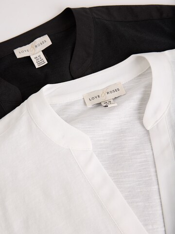 love & roses Shirt in Zwart