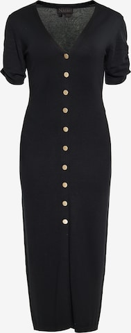 Robes en maille NAEMI en noir : devant