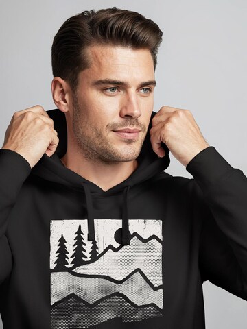 Neverless Sweatshirt 'Mountains' in Black