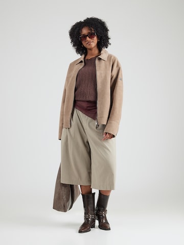 ONLY Carmakoma Tričko 'CARELLA' – hnědá