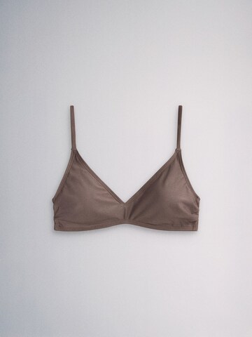 The Set Triangel Bikinitop in Braun