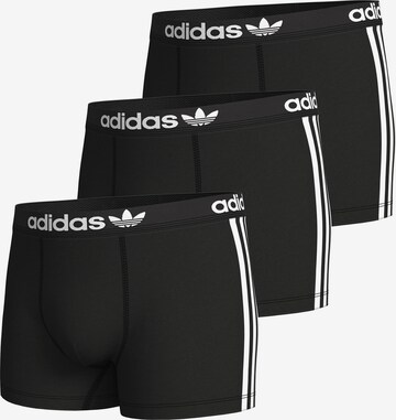 ADIDAS ORIGINALS Boxershorts ' Comfort Flex Cotton 3 Stripes ' in Zwart: voorkant